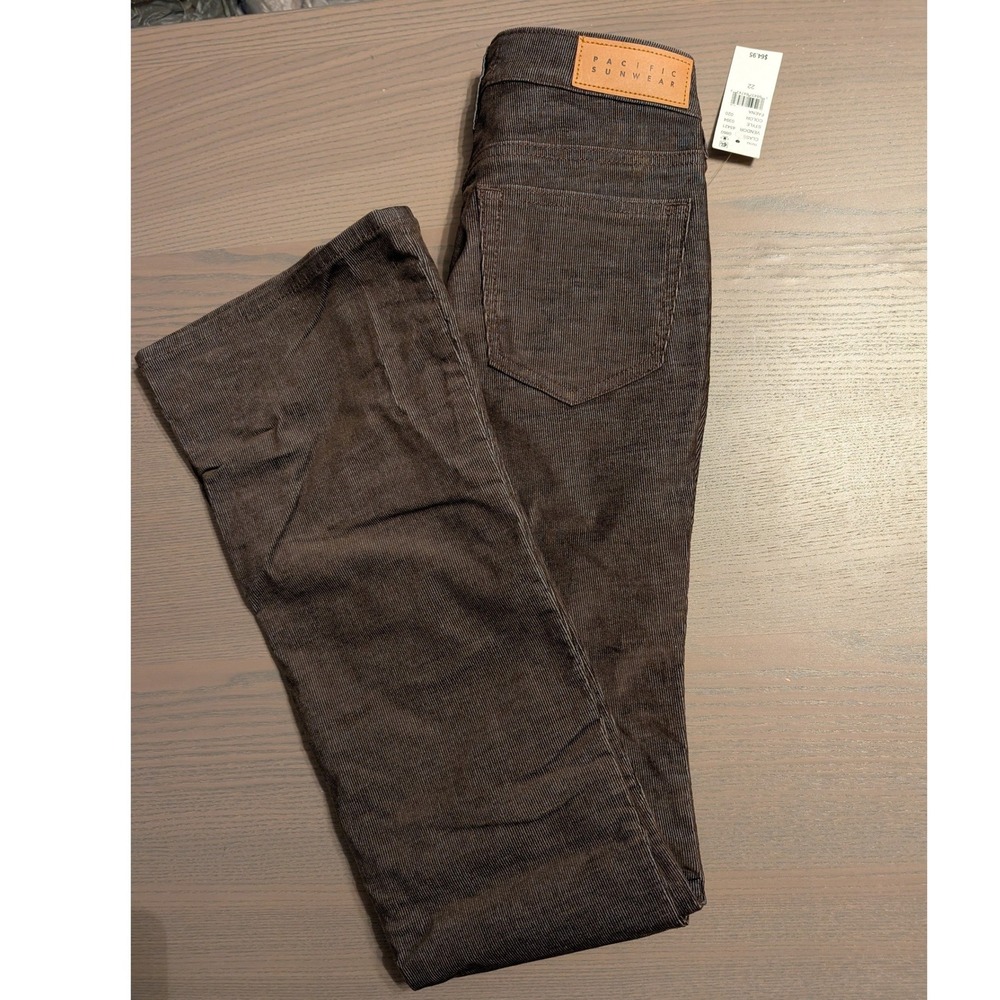 PacSun Jade Low Rise Bootcut Corduroy Pants Brown Size 22 NWT